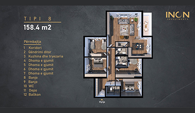 Tipi 8 — 158.4 m²